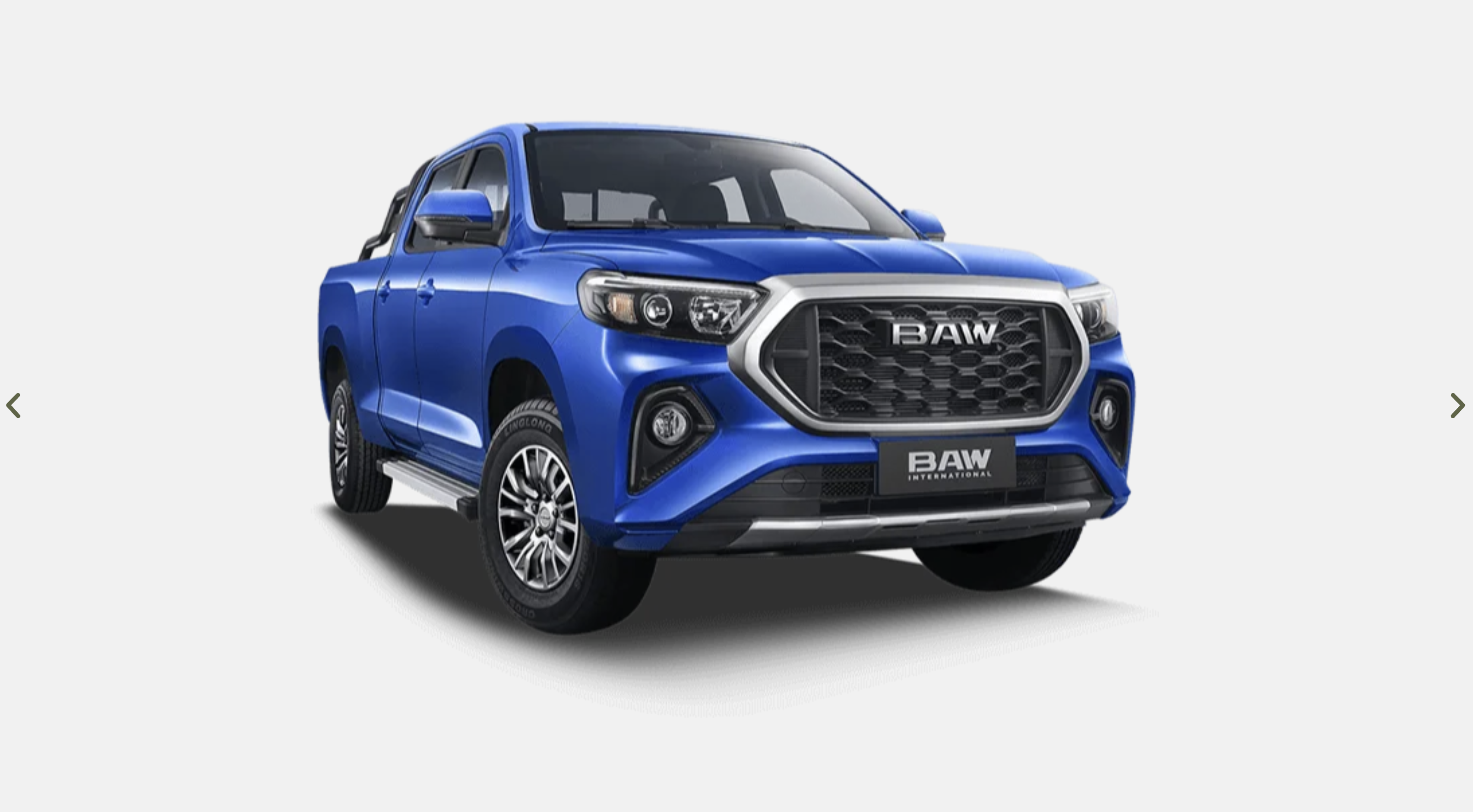 Blue BAW double-cab pickup